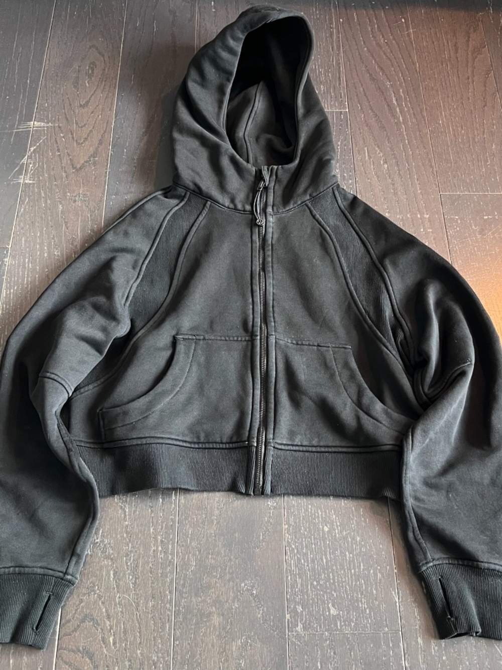 Lululemon Scuba Crop Full Zip Hoodie Women’s Size XS/S Black